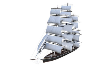 c4d古代帆船风帆模型