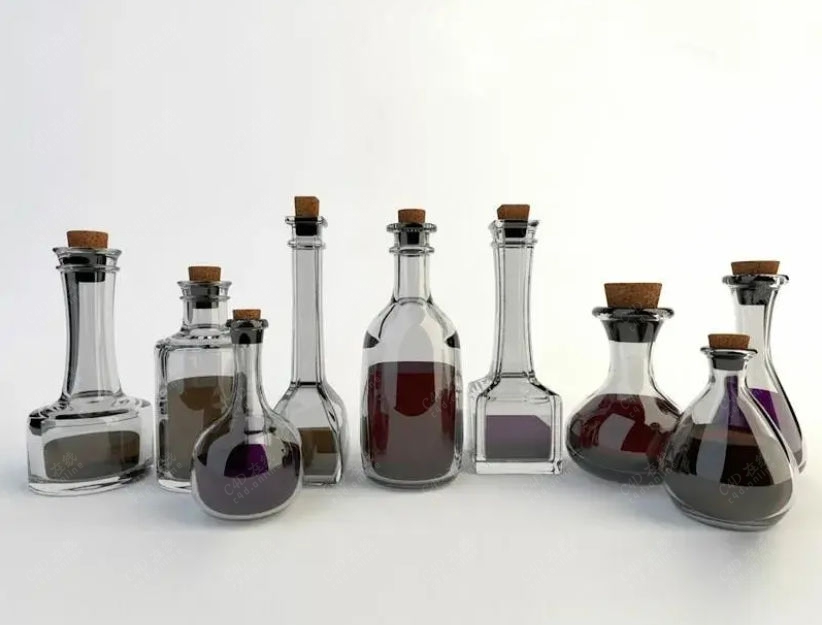 化学药物玻璃瓶子医疗器皿模型
