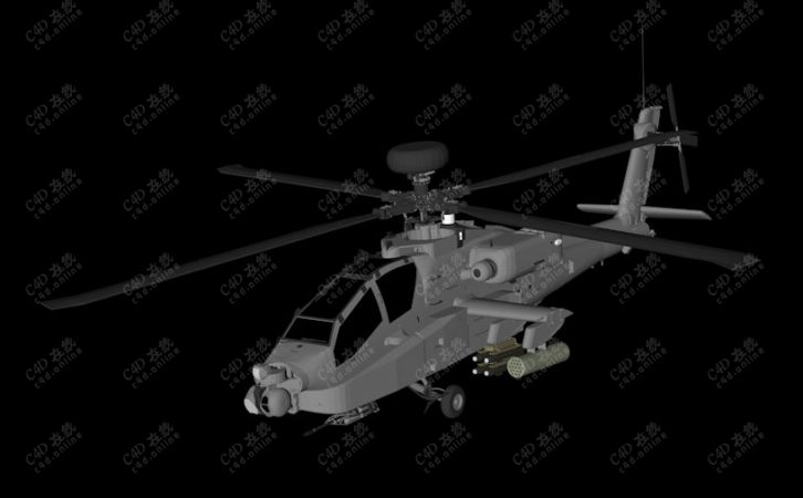 Apache阿帕奇武装直升机军事飞机武器模型