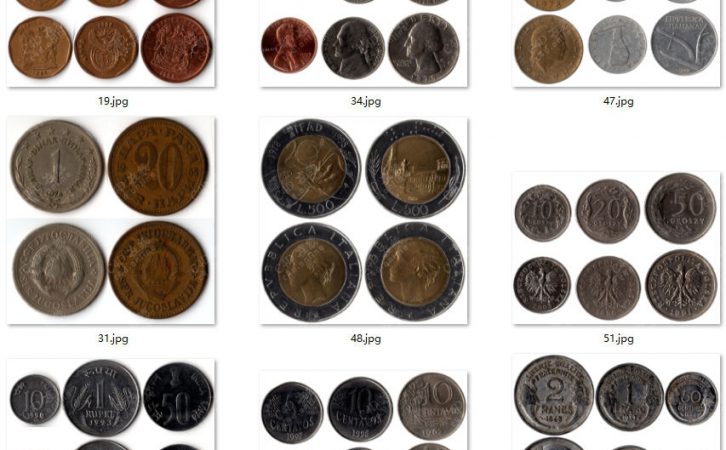 54个硬币纪念币金币银币游戏币贴图素材