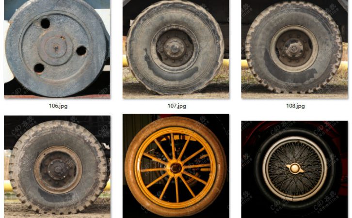 141张高清轮胎轮毂车轮子贴图素材
