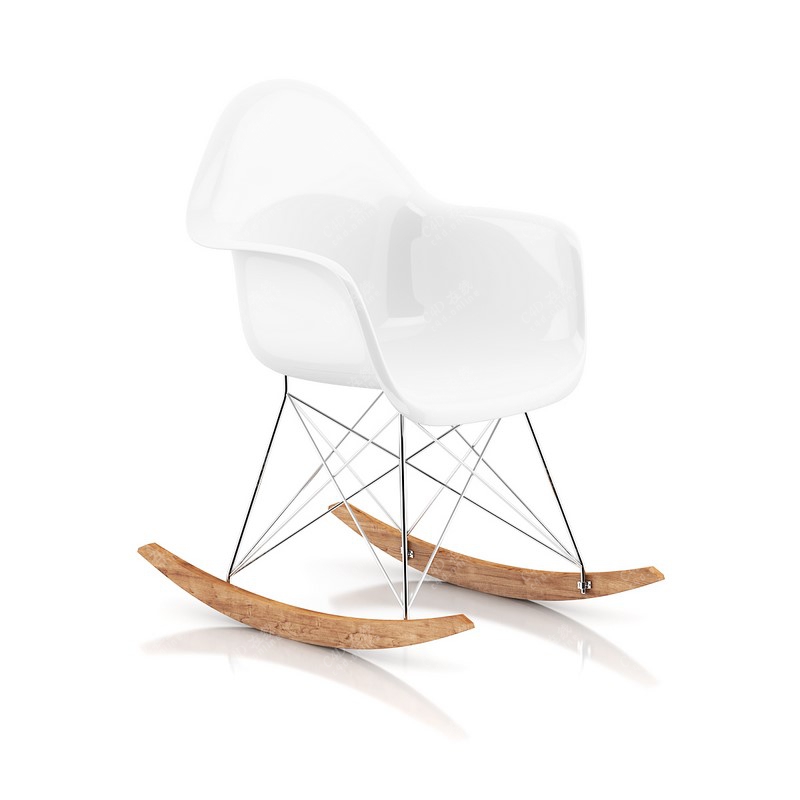 现代白色简约艺术家具椅子模型