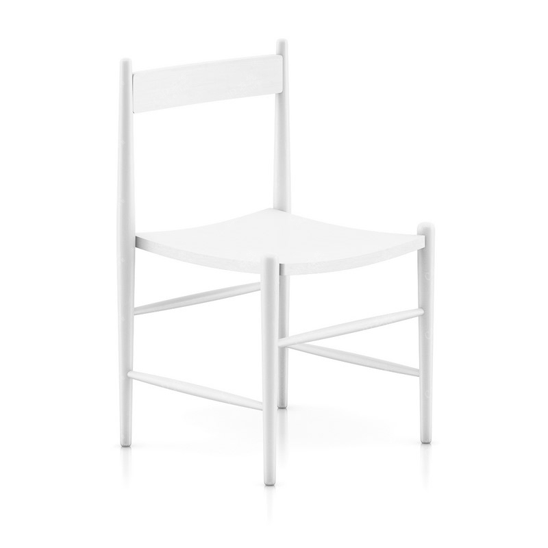 白色现代单人座椅家具椅子模型