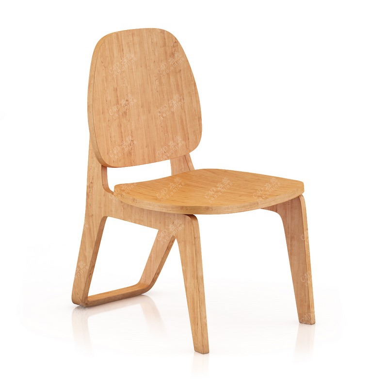 木头儿童椅单人木质椅子模型