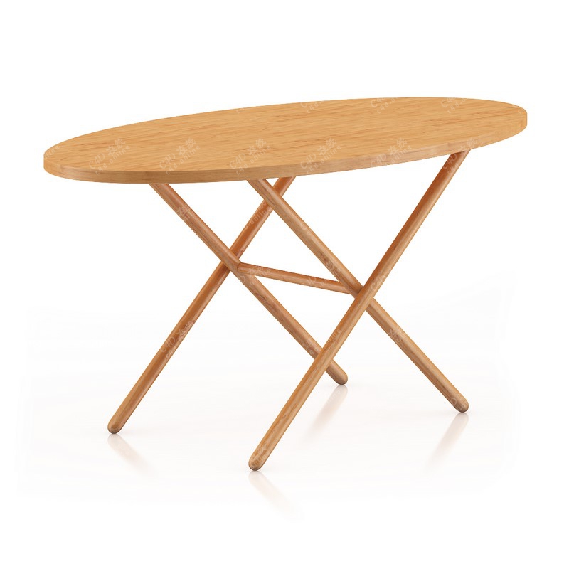 木质装饰桌子圆桌模型免费下载
