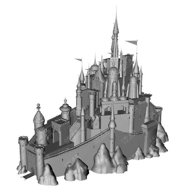 欧洲城堡迪士尼乐园宫殿模型