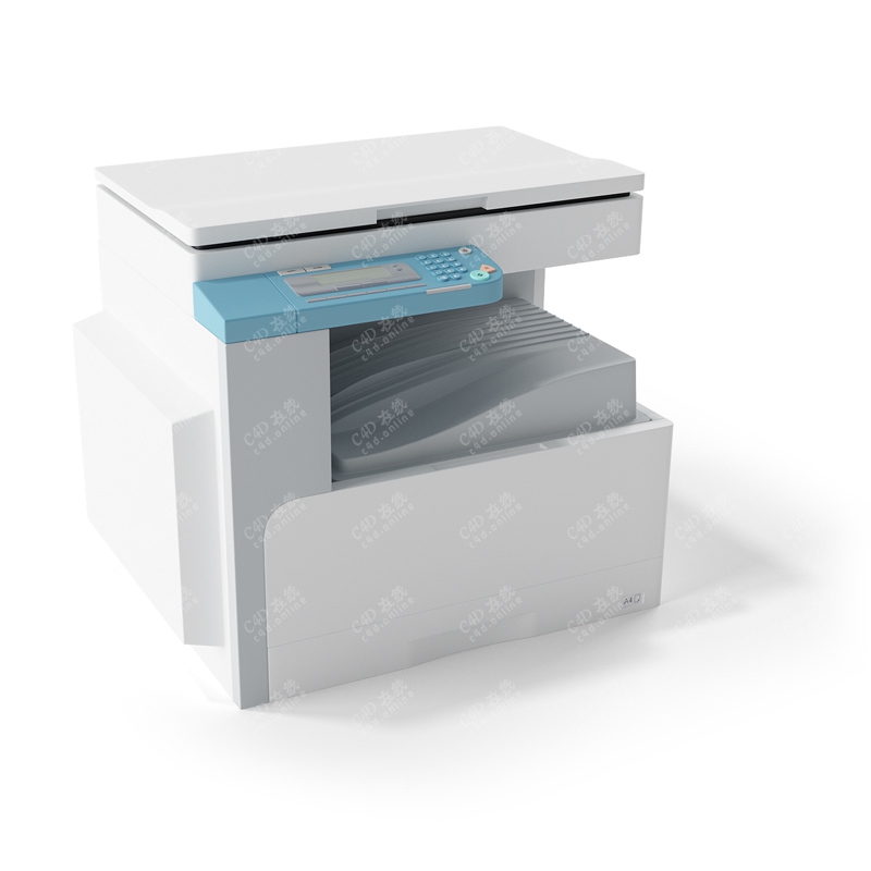 办公设备白色复印机打印机模型