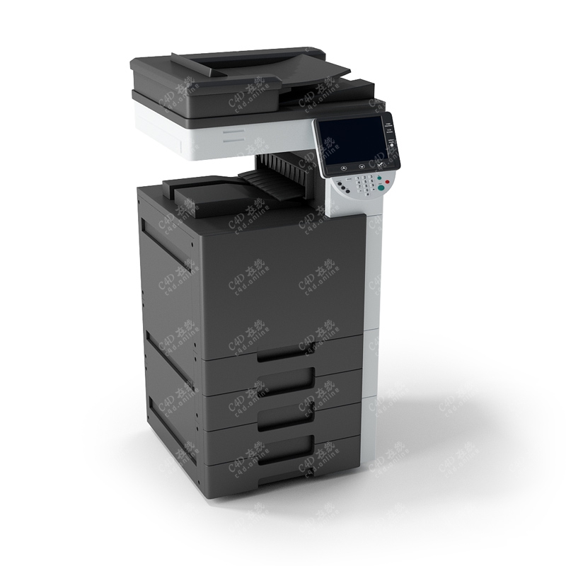 黑色复印机打印机现代办公设备模型