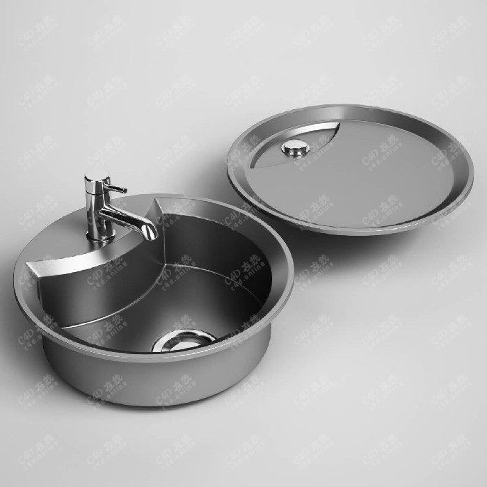 金属洗菜池洗手池水龙头模型