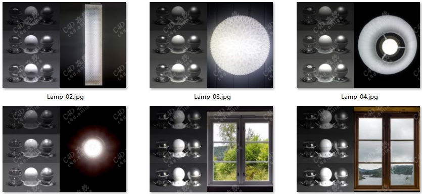 10张影棚窗户HDR环境贴图