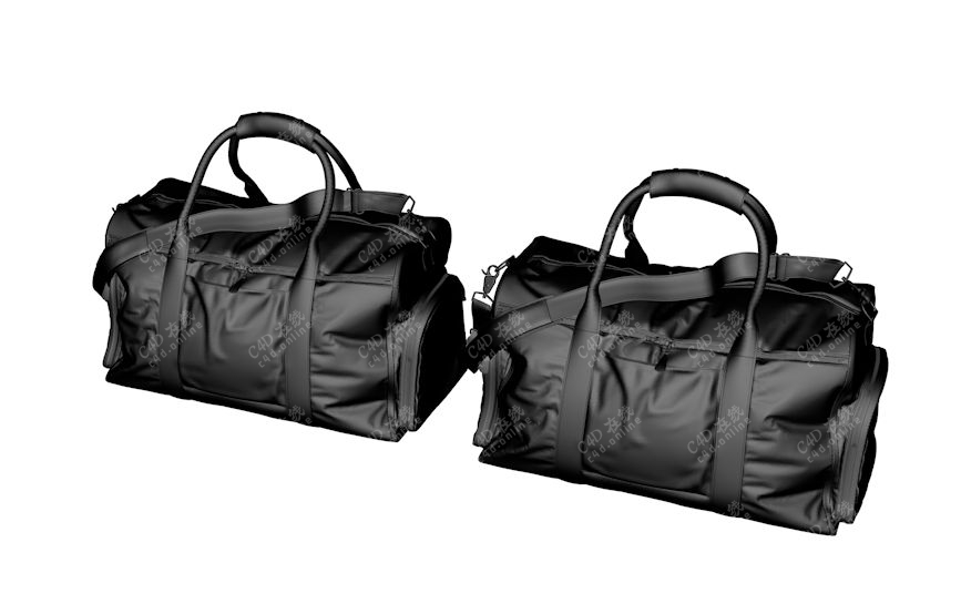 黑色背包旅行包模型