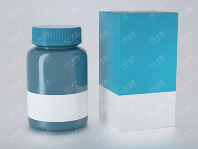 药瓶包装盒模型