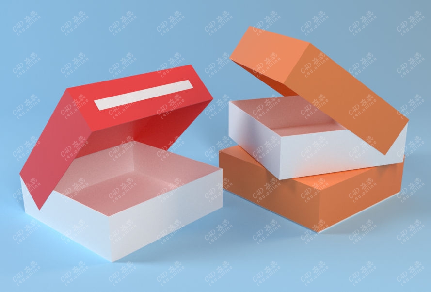 纸盒鞋盒包装盒模型