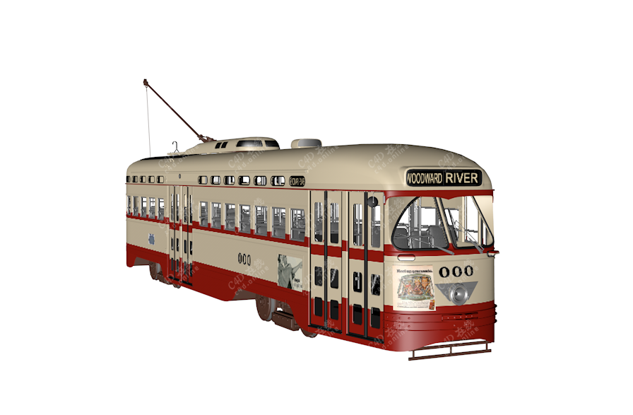 复古电车巴士模型