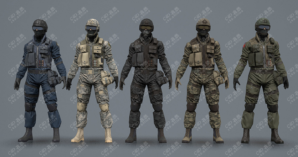 武装战士游戏模型
