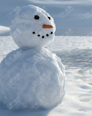 雪地场景雪人模型