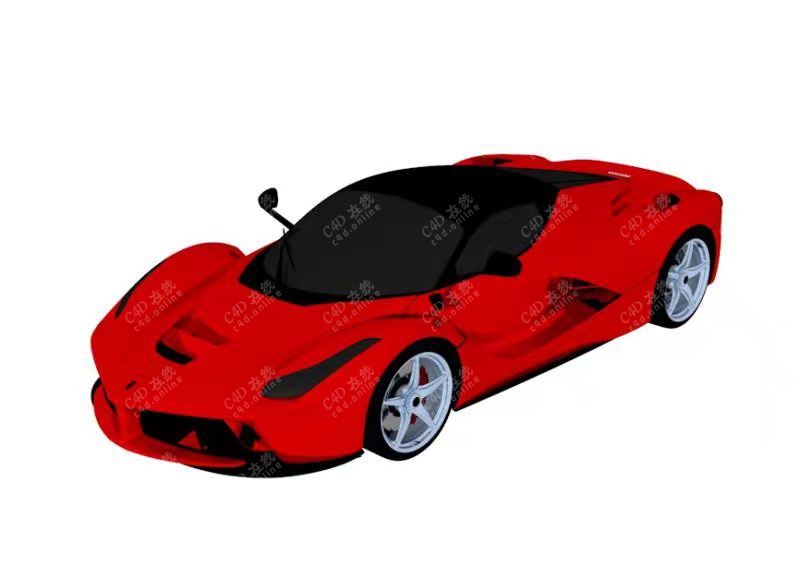 红色法拉利汽车超跑模型
