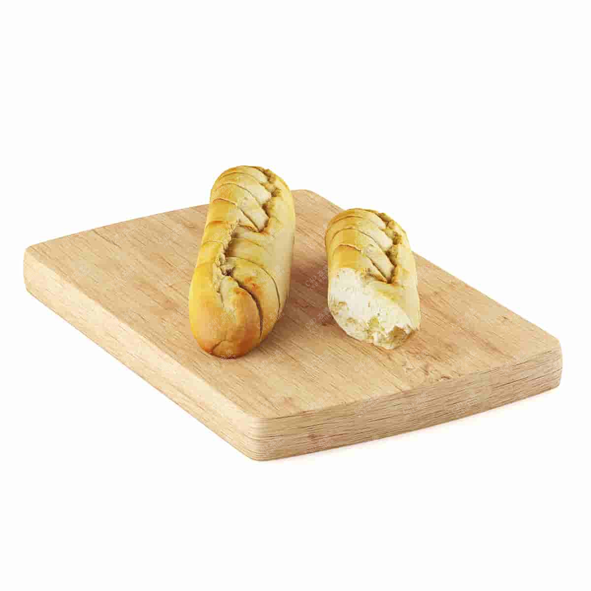 c4d食物烤面包模型