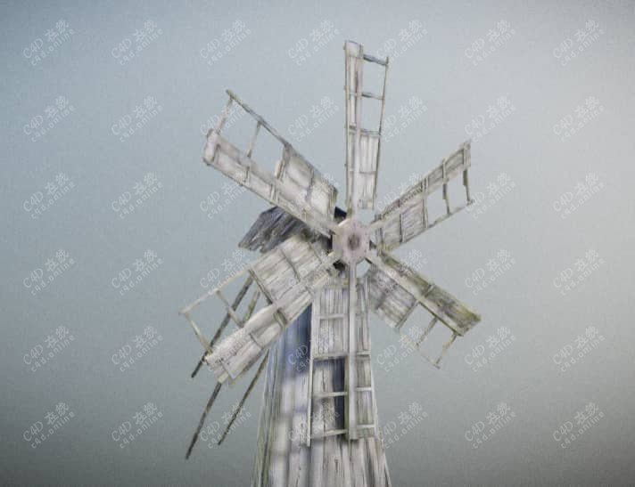 农场老风车模型
