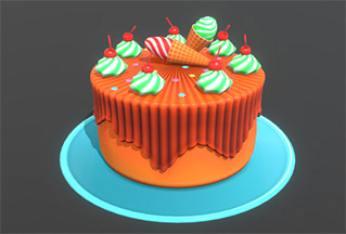 生日蛋糕甜品冰激凌奶油蛋糕模型
