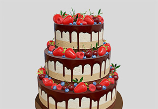 水果蛋糕生日蛋糕甜品模型