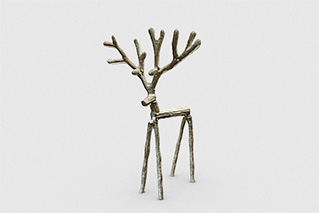 象形艺术摆件麋鹿模型