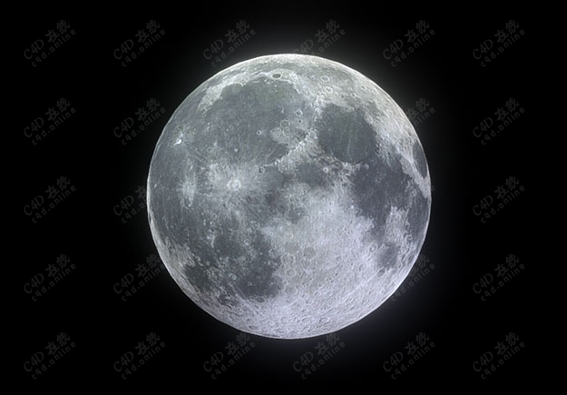 c4d天然卫星月球月亮