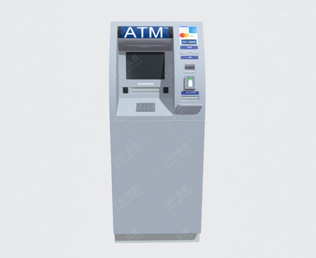 c4d银行ATM取款机存款机