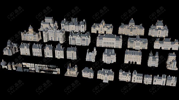 城市房屋宫殿模型